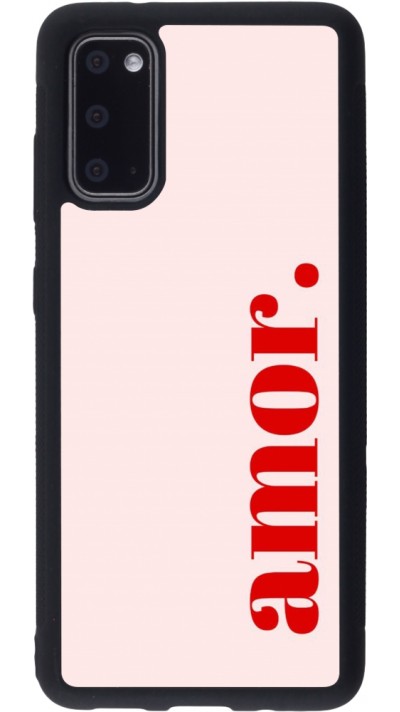 Samsung Galaxy S20 Case Hülle - Silikon schwarz Valentine 2024 amor