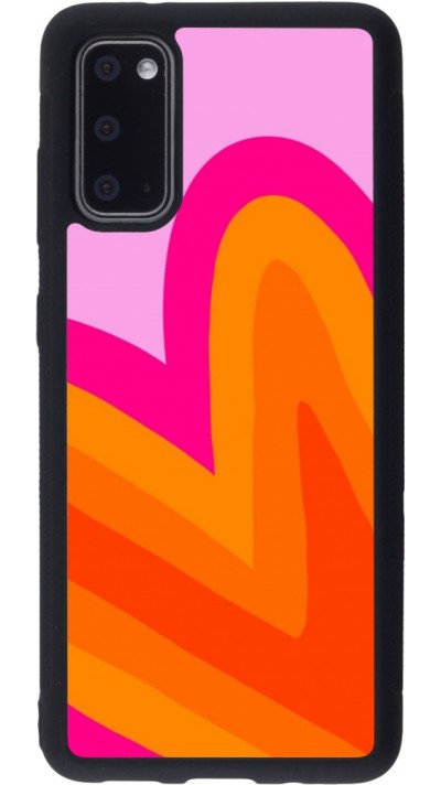 Samsung Galaxy S20 Case Hülle - Silikon schwarz Valentine 2024 heart gradient