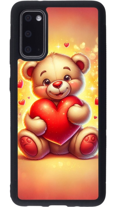 Samsung Galaxy S20 Case Hülle - Silikon schwarz Valentin 2024 Teddy Liebe