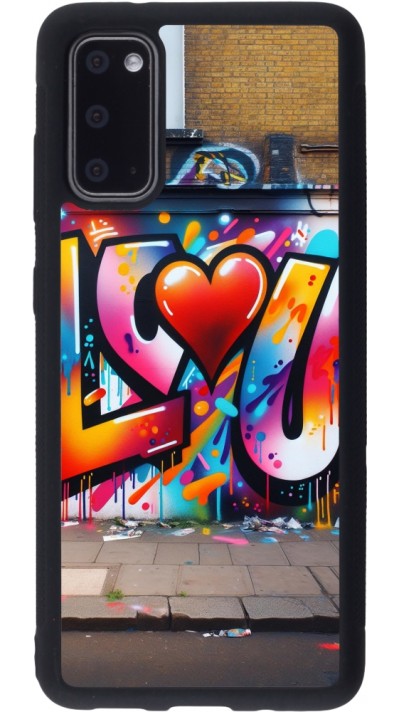 Samsung Galaxy S20 Case Hülle - Silikon schwarz Valentin 2025 Liebe U Tag