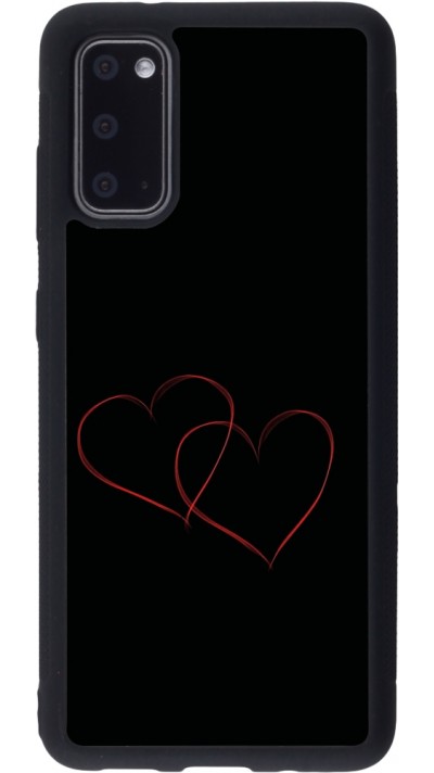 Samsung Galaxy S20 Case Hülle - Silikon schwarz Valentine 2023 attached heart