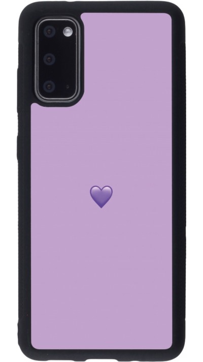 Samsung Galaxy S20 Case Hülle - Silikon schwarz Valentine 2023 purpule single heart