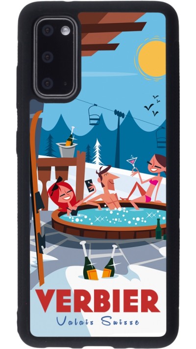 Samsung Galaxy S20 Case Hülle - Silikon schwarz Verbier Mountain Jacuzzi