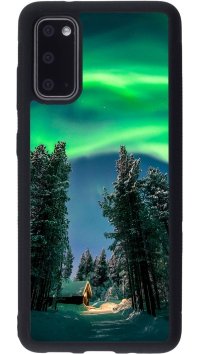 Samsung Galaxy S20 Case Hülle - Silikon schwarz Winter 22 Northern Lights