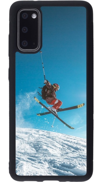 Samsung Galaxy S20 Case Hülle - Silikon schwarz Winter 22 Ski Jump