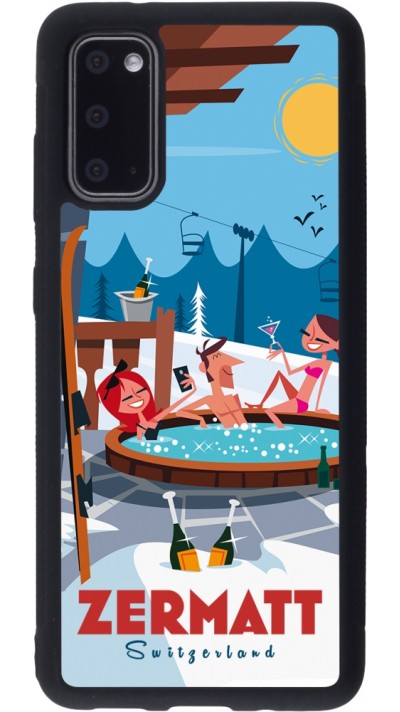 Samsung Galaxy S20 Case Hülle - Silikon schwarz Zermatt Mountain Jacuzzi