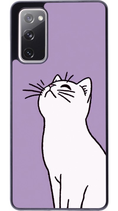 Coque Samsung Galaxy S20 FE 5G - Chat sur fond violet