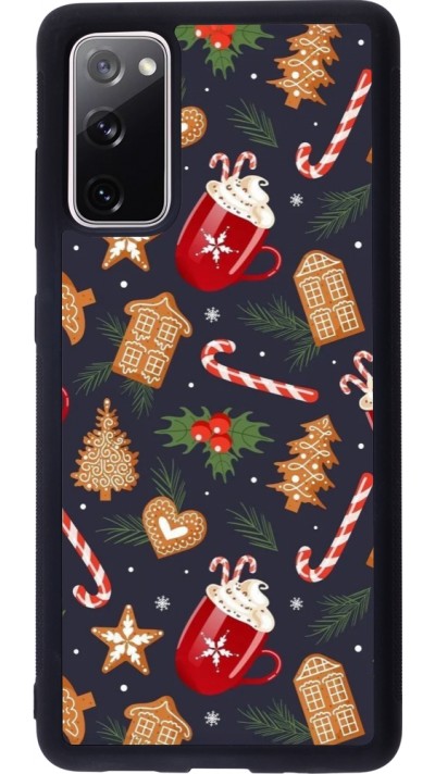 Samsung Galaxy S20 FE 5G Case Hülle - Silikon schwarz Christmas 25 Pattern Gingerbread House