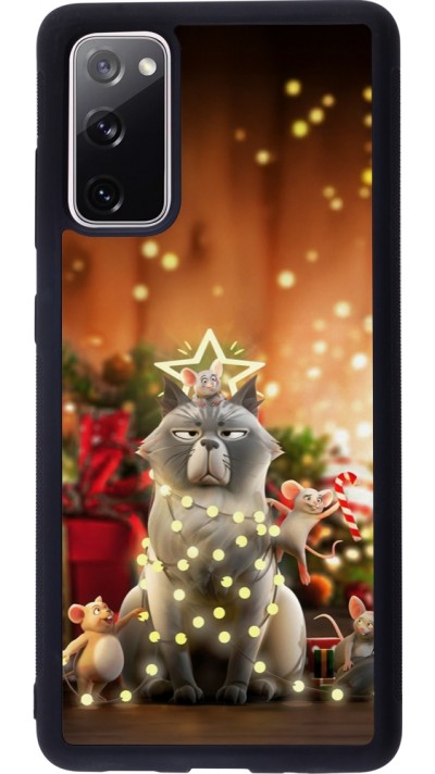 Samsung Galaxy S20 FE 5G Case Hülle - Silikon schwarz Christmas 25 Xmas Cat
