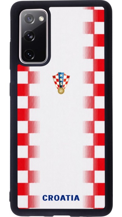 Samsung Galaxy S20 FE 5G Case Hülle - Silikon schwarz Kroatien 2026 personalisierbares Fussballtrikot