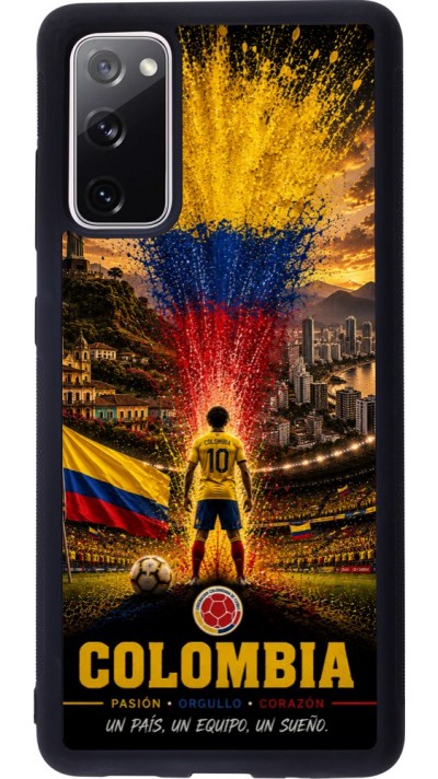 Samsung Galaxy S20 FE 5G Case Hülle - Silikon schwarz Fussball Kolumbien splash 2026