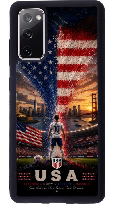 Samsung Galaxy S20 FE 5G Case Hülle - Silikon schwarz Fussball Vereinigten Staaten splash 2026