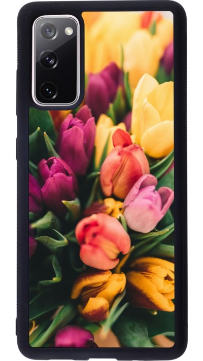 Samsung Galaxy S20 FE 5G Case Hülle - Silikon schwarz Bouquet of tulips Spring 2026