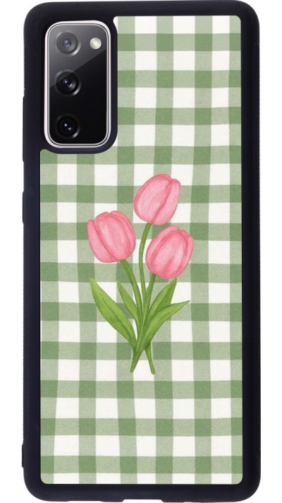 Samsung Galaxy S20 FE 5G Case Hülle - Silikon schwarz Green vichy tulips Spring 2026