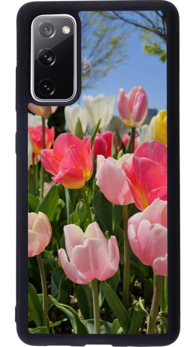 Samsung Galaxy S20 FE 5G Case Hülle - Silikon schwarz Tulips Spring 2026