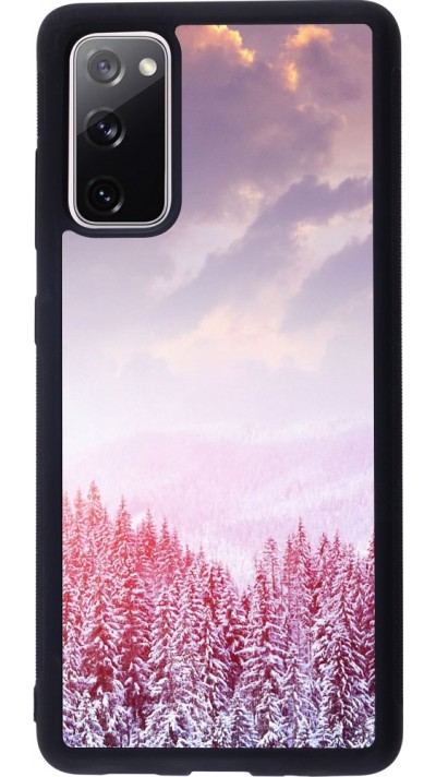 Samsung Galaxy S20 FE 5G Case Hülle - Silikon schwarz Winter 22 Pink Forest