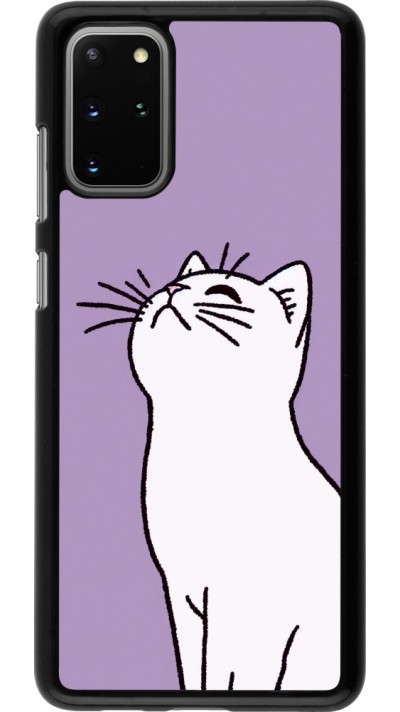 Coque Samsung Galaxy S20+ - Chat sur fond violet
