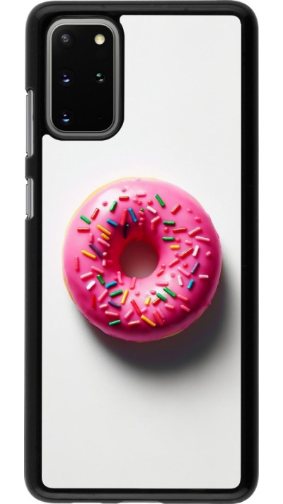 Coque Samsung Galaxy S20+ - Weißer Hintergrund, pinker Donut