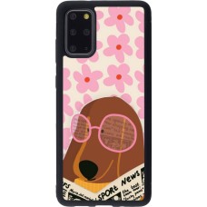 Coque Samsung Galaxy S20+ - Silicone rigide noir Dog with newspaper Spring 2026