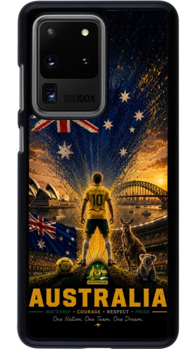 Samsung Galaxy S20 Ultra Case Hülle - Fussball Australien splash 2026
