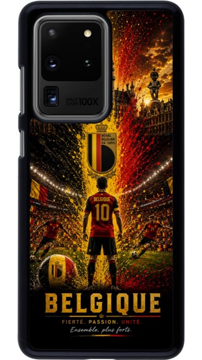 Samsung Galaxy S20 Ultra Case Hülle - Fussball Belgien splash 2026