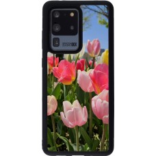 Coque Samsung Galaxy S20 Ultra - Silicone rigide noir Tulips Spring 2026