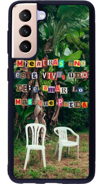 Coque Samsung Galaxy S21 5G - Silicone rigide noir Chairs DTMF