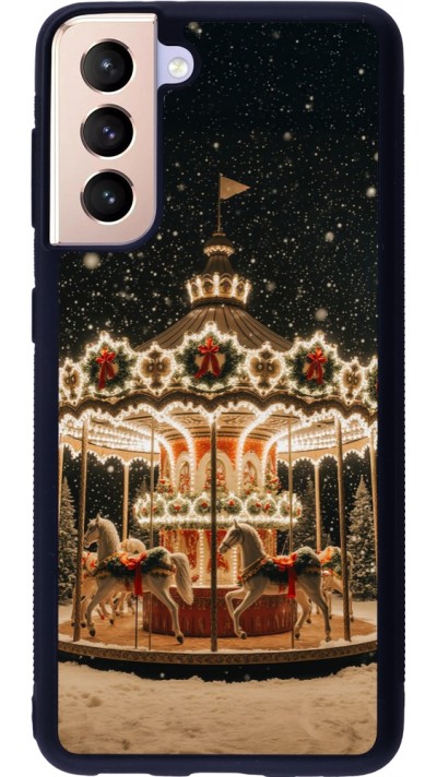 Samsung Galaxy S21 5G Case Hülle - Silikon schwarz Christmas 25 Carousel