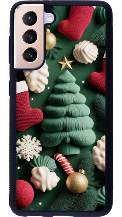 Samsung Galaxy S21 5G Case Hülle - Silikon schwarz Christmas 25 Christmas textiles