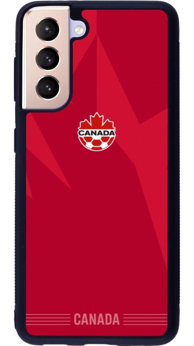 Coque Samsung Galaxy S21 5G - Silicone rigide noir Maillot de football Canada 2026 personnalisable