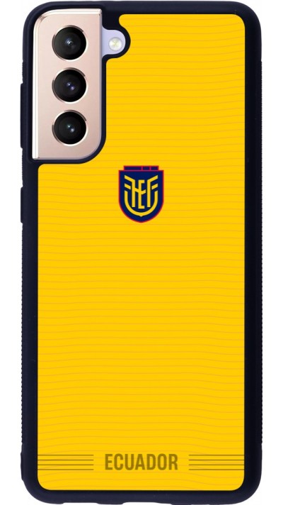 Coque Samsung Galaxy S21 5G - Silicone rigide noir Maillot de football Équateur 2026 personnalisable
