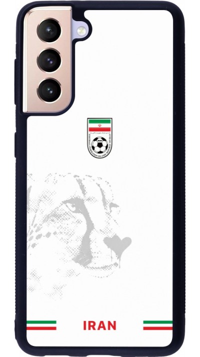 Coque Samsung Galaxy S21 5G - Silicone rigide noir Maillot de football Iran 2026 personnalisable