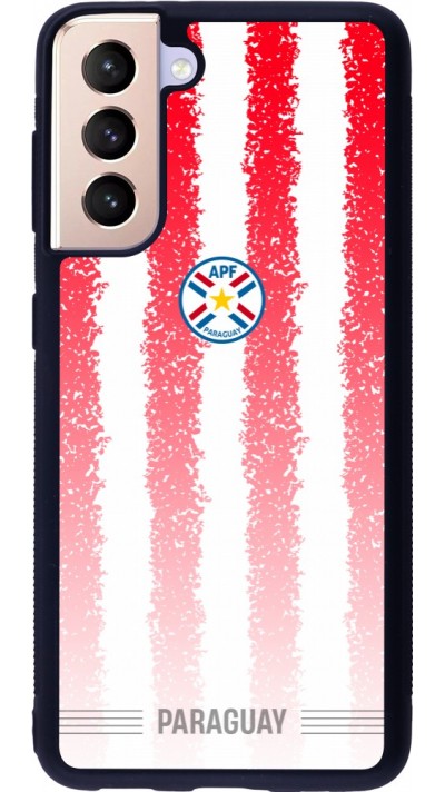 Coque Samsung Galaxy S21 5G - Silicone rigide noir Maillot de football Paraguay 2026 personnalisable