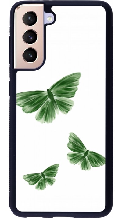 Coque Samsung Galaxy S21 5G - Silicone rigide noir Butterflies Spring 2026