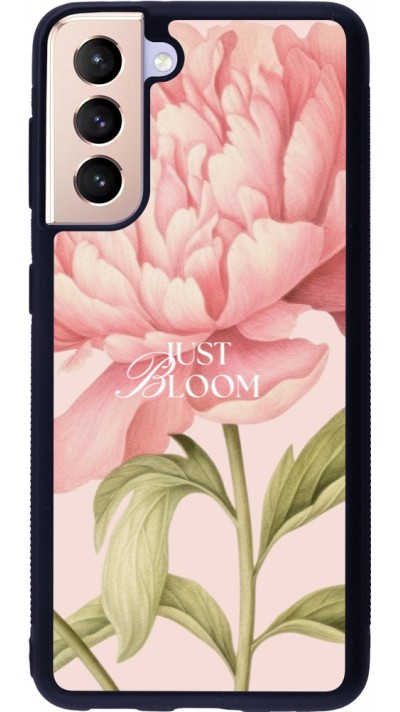 Coque Samsung Galaxy S21 5G - Silicone rigide noir Just Bloom Spring 2026