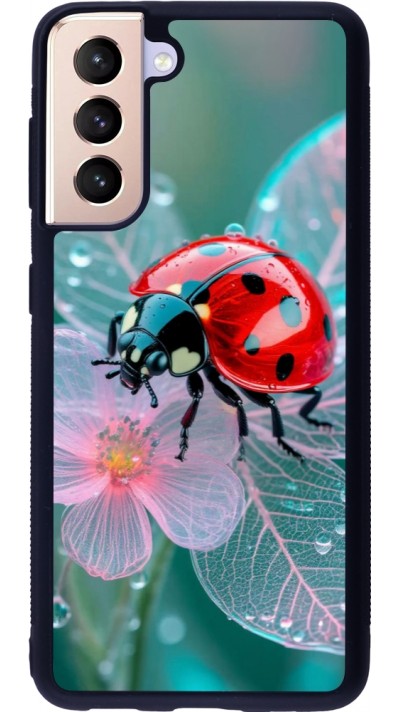 Coque Samsung Galaxy S21 5G - Silicone rigide noir Ladybird in bloom Spring 2026