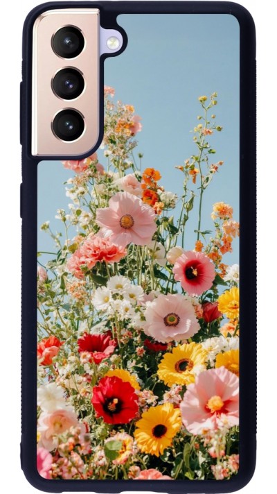 Coque Samsung Galaxy S21 5G - Silicone rigide noir Spring flowers Spring 2026