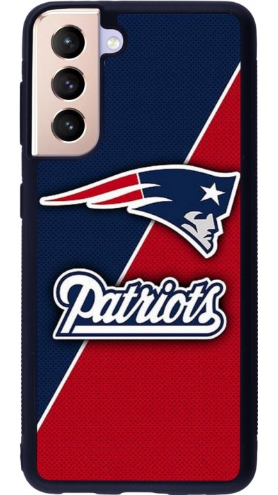 Coque Samsung Galaxy S21 5G - Silicone rigide noir Super Bowl 26 Patriots 1