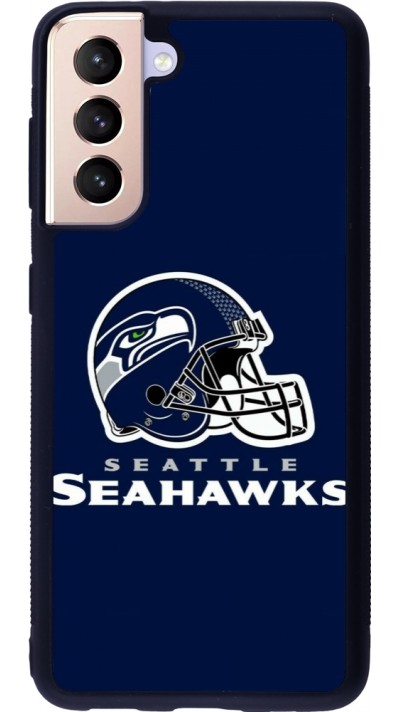 Coque Samsung Galaxy S21 5G - Silicone rigide noir Super Bowl 26 Seattle 3