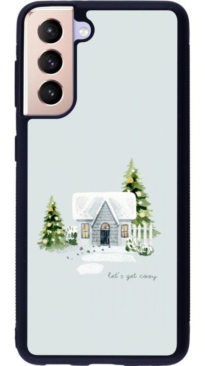 Samsung Galaxy S21 5G Case Hülle - Silikon schwarz Winter 25 Cosy House