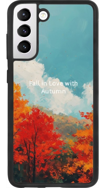 Coque Samsung Galaxy S21 FE 5G - Silicone rigide noir Autumn 25 Fall in love