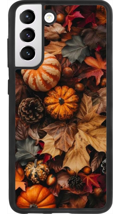 Coque Samsung Galaxy S21 FE 5G - Silicone rigide noir Autumn 25 Pumpkin