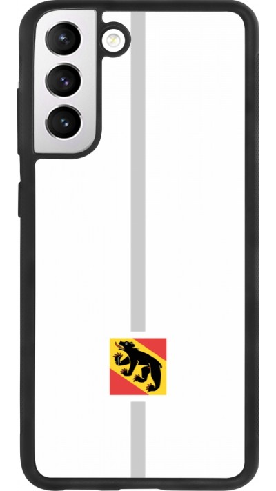 Coque Samsung Galaxy S21 FE 5G - Silicone rigide noir Canton BE blanc