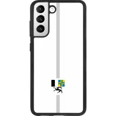 Coque Samsung Galaxy S21 FE 5G - Silicone rigide noir Canton GR blanc