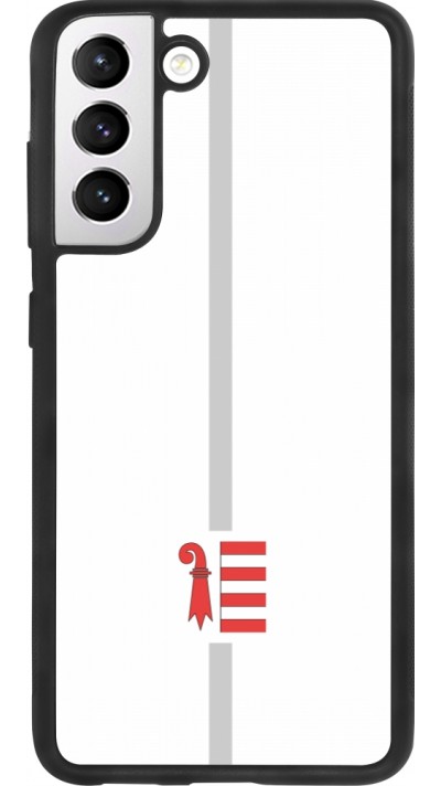 Coque Samsung Galaxy S21 FE 5G - Silicone rigide noir Canton JU blanc