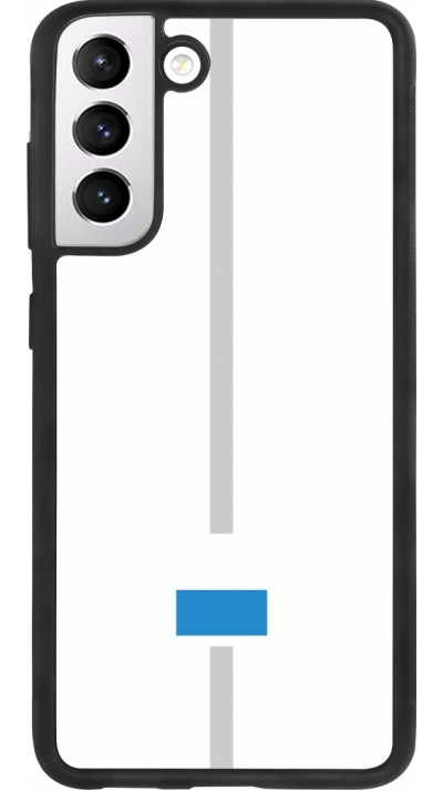 Coque Samsung Galaxy S21 FE 5G - Silicone rigide noir Canton LU blanc
