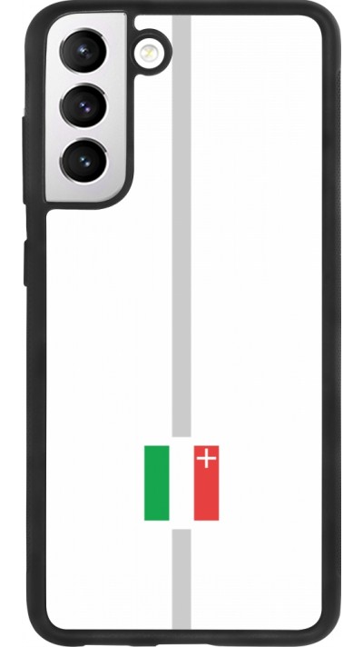 Coque Samsung Galaxy S21 FE 5G - Silicone rigide noir Canton NE blanc