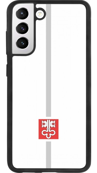 Coque Samsung Galaxy S21 FE 5G - Silicone rigide noir Canton NW blanc