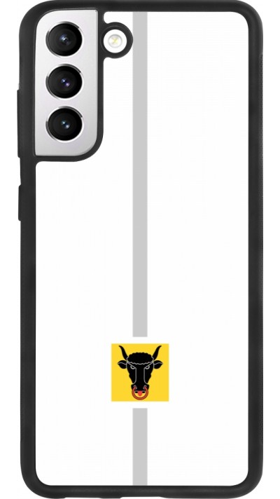 Coque Samsung Galaxy S21 FE 5G - Silicone rigide noir Canton UR blanc