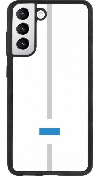 Coque Samsung Galaxy S21 FE 5G - Silicone rigide noir Canton ZG blanc